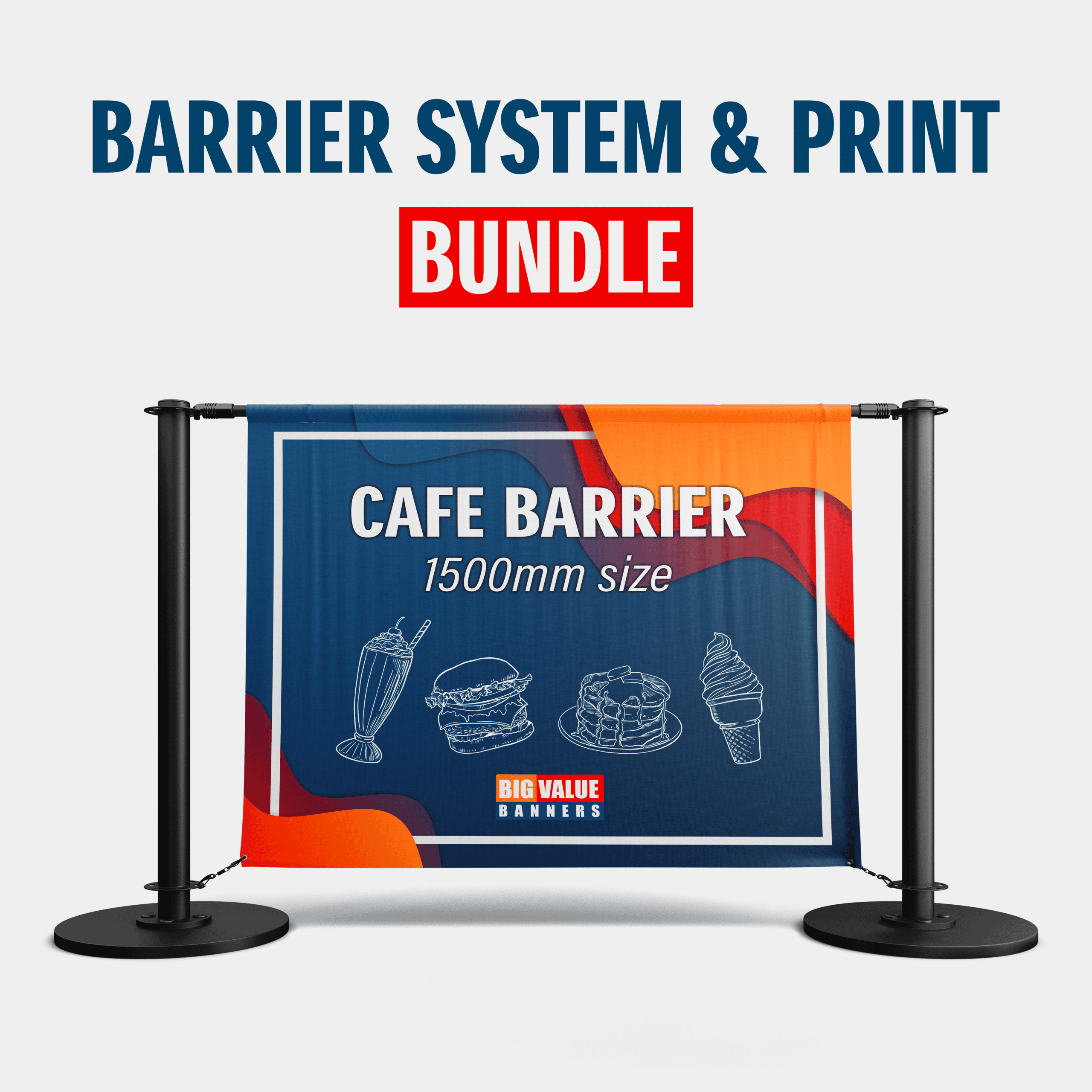Cafe-barrier-bundle-1500mm 1500mm Cafe Barrier Bundle - Image 1