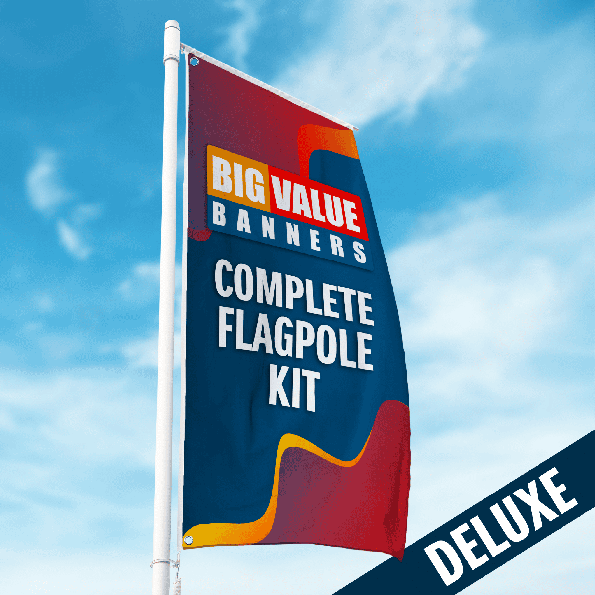 Deluxe flagpole kit 72x72 6m Deluxe Flagpole - Full Kit - Image 1