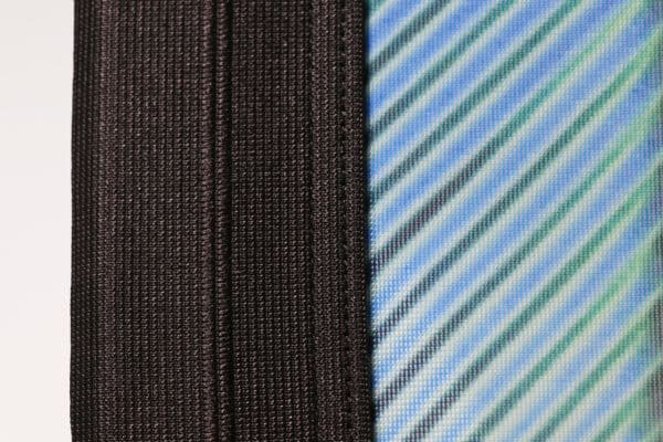 Close-up of feather flags fabric and pole for outdoor advertising.