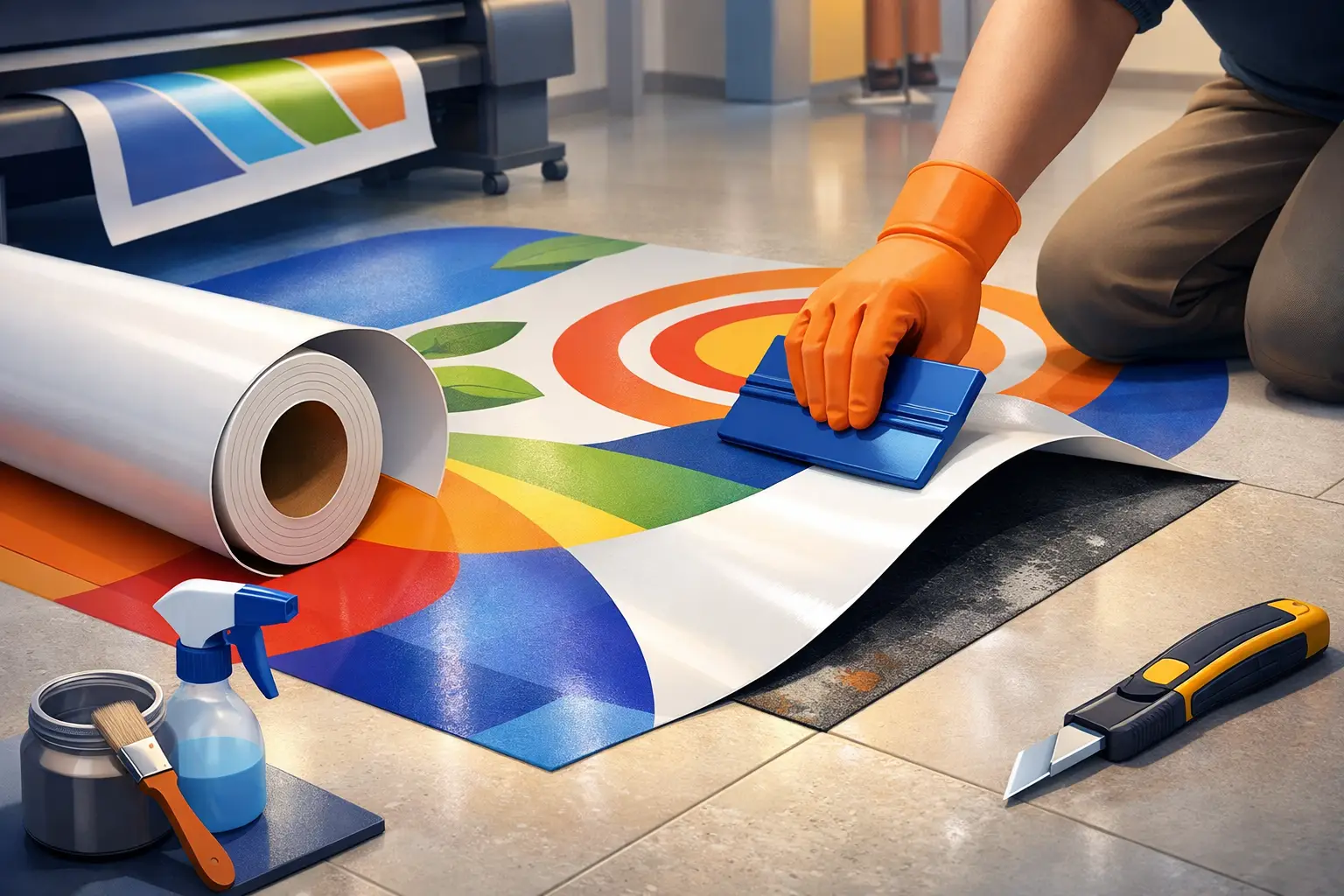 Floor Vinyl Sticker Printing That Lasts