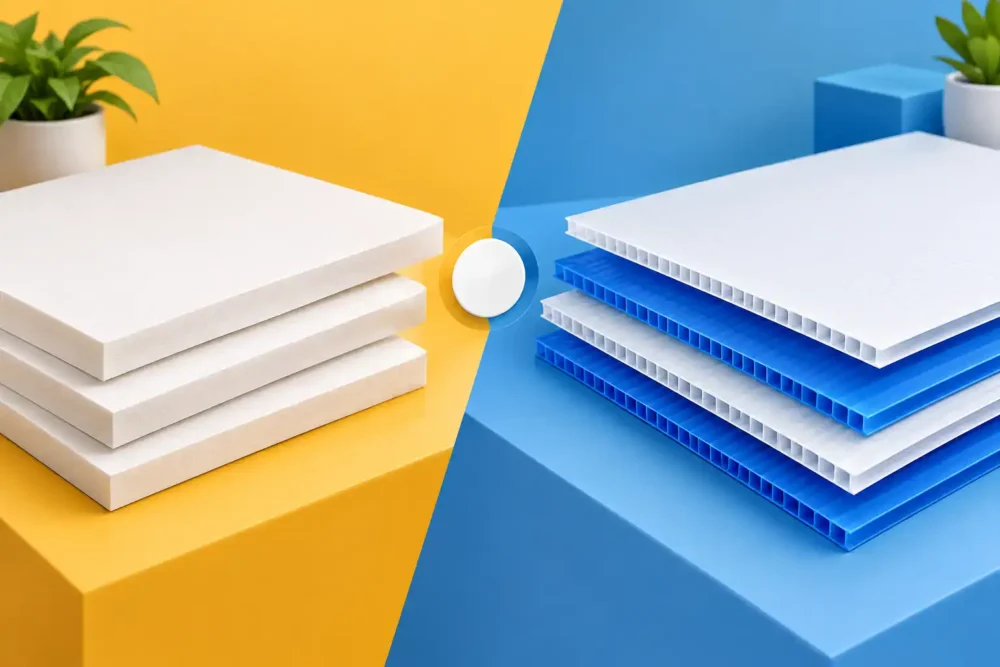 Foamex boards and Correx sheets for signage and displays comparison.